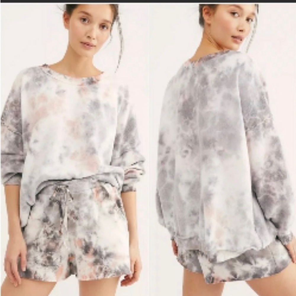 Free People Intimately Kelly Washed Set Coral - M